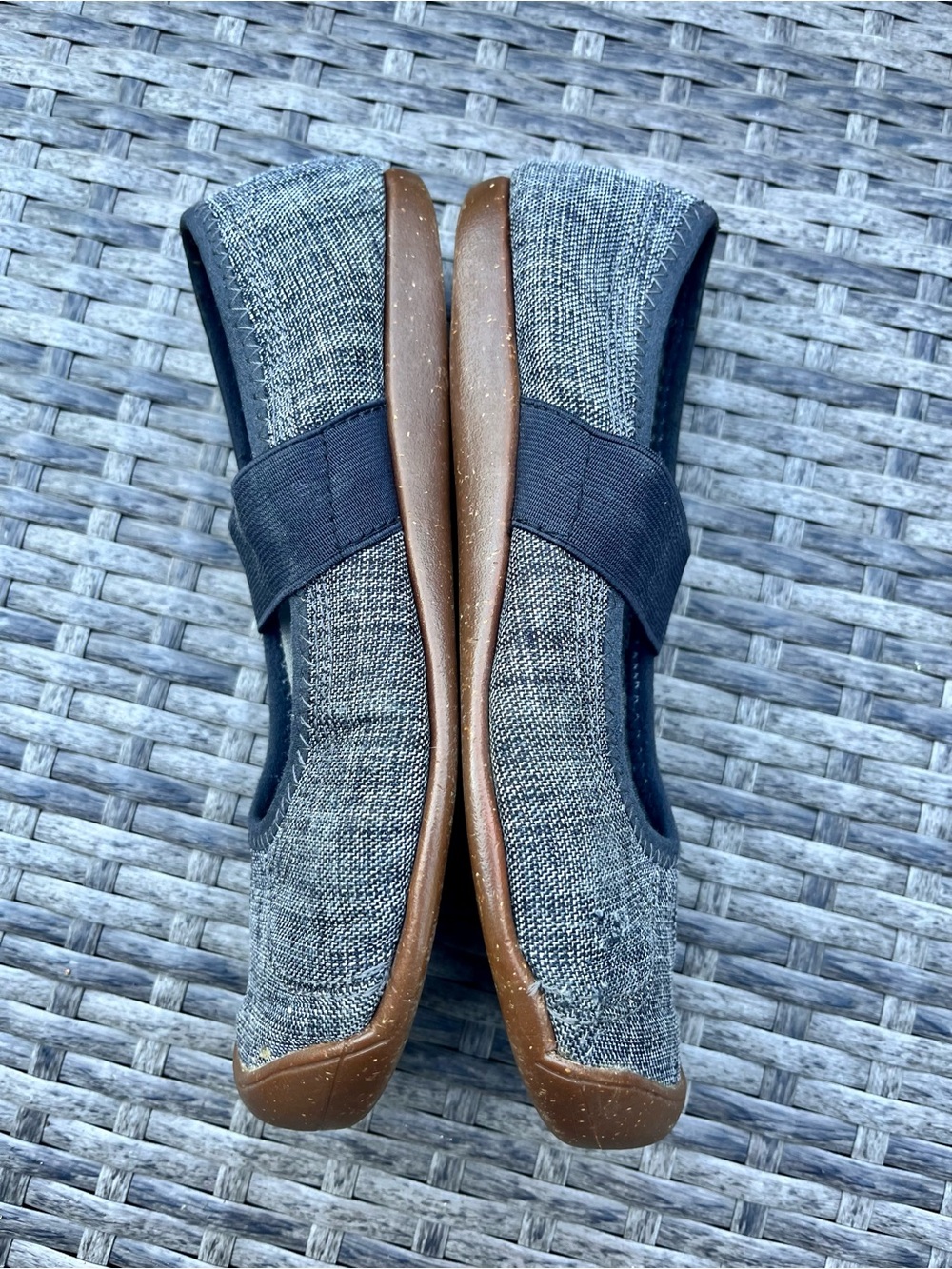 Keen Women's Blue-Gray Mary Jane Flats with Brown Toe Cap - Picture 4 of 7